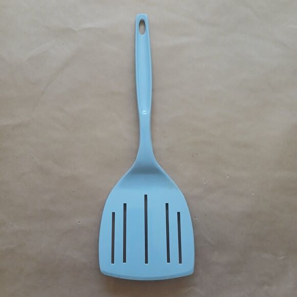 Vintage Foley Slate Blue Nylon Spatula 5 Slot Wide Blade - Picture 1 of 5